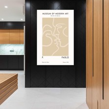 SML Tablo Museum Of Modern Art Öpüşen Çift Kiss Minimal Kanvas Tablo