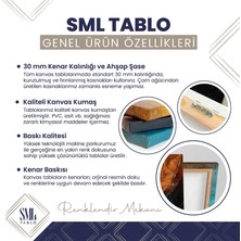 SML Tablo John Wick Neon Yuvarlak Işıklar Keanu Reeves Kanvas Tablo