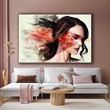 SML Tablo Natalie Portman Siyah Kuğu Filmi Yüzü Makyajlı Kadın Kanvas Tablo