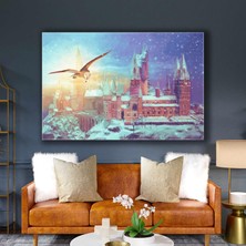 SML Tablo Harry Potter Hogwarts Şatosu Sihir Büyücülük Okulu Kanvas Tablo