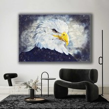 SML Tablo Asil Kartal Duvar Üzerine Çizilmiş Kanvas Tablo