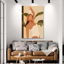 SML Tablo Dondurma Yiyen Beyaz Mayolu Kız Kanvas Tablo