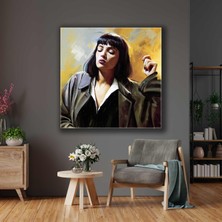 SML Tablo Pulp Fiction Ucuz Roman Mia Wallace Kanvas Tablo