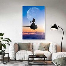 SML Tablo Goku Dragon Ball Anime Bulut Üzerinde Giden Çocuk Gökyüzü Kanvas Tablo