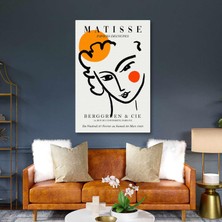 SML Tablo Matisse Çizgisel Kadın Portresi Ilüstrasyonu Boho Kanvas Tablo