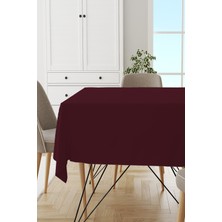 RugViva Bordo Sade Masa Örtüsü Tay Tüyü Kadife Leke Tutmaz Yıkanabilir Dokuma Kumaş Düz Tek Renk MSO007