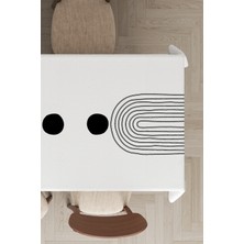 RugViva Leke Tutmayan Dokuma Elit Yıkanır Leke Tutmayan Kumaş Soyut Desen Masa Örtüsü MSO458