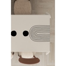 RugViva Leke Tutmayan Dokuma Elit Yıkanır Leke Tutmayan Kumaş Soyut Desen Masa Örtüsü MSO039