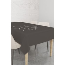 RugViva Leke Tutmayan Dokuma Elit Yıkanır Leke Tutmayan Kumaş Soyut Desen Masa Örtüsü MSO044