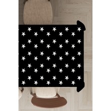 RugViva Leke Tutmayan Dokuma Elit Yıkanır Leke Tutmayan Kumaş Yıldız Desenli Masa Örtüsü MSO309