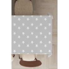 RugViva Leke Tutmayan Dokuma Elit Yıkanır Leke Tutmayan Kumaş Yıldız Desenli Masa Örtüsü MSO311