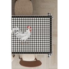 RugViva Leke Tutmayan Dokuma Elit Yıkanır Leke Tutmayan Kumaş Horoz Desenli Masa Örtüsü MSO306