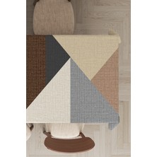 RugViva Leke Tutmayan Dokuma Elit Yıkanır Leke Tutmayan Kumaş Geometrik Desenli Masa Örtüsü MSO391