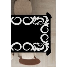 RugViva Leke Tutmayan Dokuma Elit Yıkanır Leke Tutmayan Kumaş Çerçeveli Masa Örtüsü MSO316