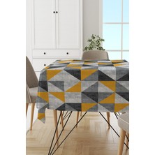 RugViva Leke Tutmayan Dokuma Elit Yıkanır Leke Tutmayan Kumaş Geometrik Desenli Masa Örtüsü MSO380
