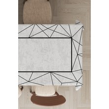 RugViva Leke Tutmayan Dokuma Elit Yıkanır Leke Tutmayan Kumaş Çerçeveli Masa Örtüsü MSO374