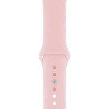  Apsuwa Apple Watch Nike 6 40MM Uyumlu Kordon Mat Jel Silikon Saat Kordonu 40/bb--Kum Pembe