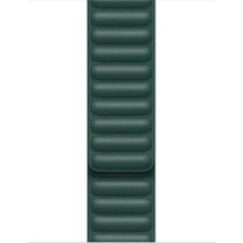 Apsuwa  Apsuwa Apple Watch Nike Se 40MM Uyumlu Kordon Leather Mıknatıslı Saat Kordonu 40/K34--KOYU Yeşil