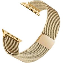  Apsuwa Apple Watch Edition 38MM Uyumlu Kordon Metal Hasır Örgü Saat Kordonu 38/K01--GOLD