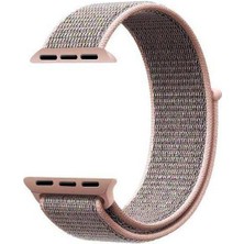  Apsuwa Apple Watch Sport 42MM Uyumlu Kordon Cırtcırt Kumaş Saat Kordonu 42/K03--ROSE Gold