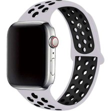 Apsuwa  Apsuwa Apple Watch Se 44MM Uyumlu Kordon Rex Antialerjik Spor Saat Kordonu 44/DISK02--GRI-SIYAH