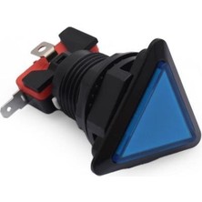 Motorobit 40MM 12V Üçgen Işıklı Oyun Makinesi Butonu - Mavi
