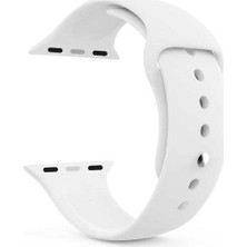  Apsuwa Apple Watch 6 44MM Uyumlu Kordon Yumuşak Lüx Silikon Saat Kordonu 44/aa--Beyaz