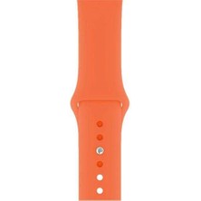  Apsuwa Apple Watch 1 38MM Uyumlu Kordon Mat Jel Silikon Saat Kordonu 38/bb--Turuncu