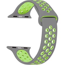  Apsuwa Apple Watch Se 40MM Uyumlu Kordon Ring Çift Renk Spor Saat Kordonu 40/K02--GRI-YEŞIL