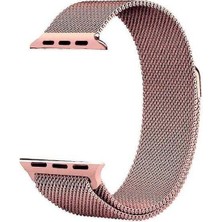  Apsuwa Apple Watch Nike Se 40MM Uyumlu Kordon Metal Wire Örgü Saat Kordonu 40/K01K--ROSE Gold