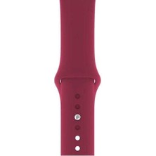Apsuwa  Apsuwa Apple Watch Nike+ 4 40MM Uyumlu Kordon Mat Jel Silikon Saat Kordonu 40/bb--Bordo