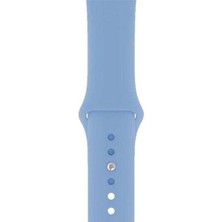  Apsuwa Apple Watch Nike 6 40MM Uyumlu Kordon Mat Jel Silikon Saat Kordonu 40/bb--Açık Mavi