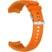  Apsuwa Garmin Venu Sq Music Edition Uyumlu Kordon Çizgili Silikon Saat Kordonu 20/K18-TURUNCU