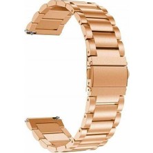  Apsuwa Garmin Vivoactive 4 Uyumlu Kordon Metal Paslanmaz Çelik Saat Kordonu 22/K04--ROSE Gold