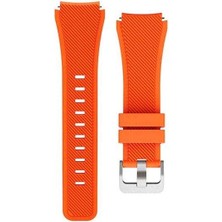  Apsuwa Honor Magicwatch 2 Sport 46MM Uyumlu Kordon Çizgili Soft Silikon Saat Kordonu 22/lm2--Turuncu