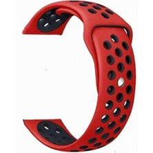 Apsuwa  Apsuwa Huawei Watch Gt 2e 46MM Uyumlu Kordon Delikli Çift Renk Saat Kordonu 22K02--KIRMIZI-SIYAH