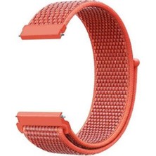  Apsuwa Huawei Watch Gt Active 46MM Uyumlu Kordon Cırtcırt Kumaş Saat Kordonu 22/K03--TURUNCU