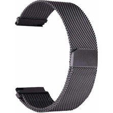 Apsuwa  Apsuwa Samsung Galaxy Watch 3 41MM Uyumlu Kordon Lüx Metal Hasır Örgü Saat Kordonu 20/K12-SIYAH