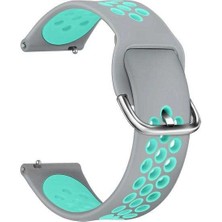 Apsuwa  Apsuwa Samsung Galaxy Watch 3 46MM Uyumlu Kordon Ring Sport Saat Kordonu 22/K10--GRI-TURKUAZ