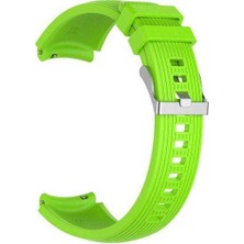  Apsuwa Samsung Galaxy Watch 42MM Uyumlu Kordon Çizgili Silikon Saat Kordonu 20/K18-YEŞIL