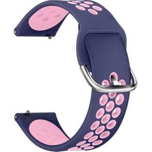 Apsuwa  Apsuwa Samsung Galaxy Watch 3 46MM Uyumlu Kordon Ring Sport Saat Kordonu 22/K10--LACIVERT-PEMBE