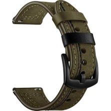  Apsuwa Samsung Gear S2 Classic Uyumlu Kordon Nubuk Deri Silikon Saat Kordonu 20/lm9-Yeşil