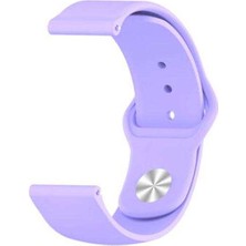  Apsuwa Samsung Gear S2 Classic Uyumlu Kordon Lüx Silikon Saat Kordonu Kayış 20/K11-LILA