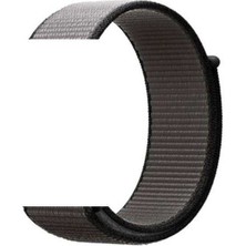  Apsuwa Samsung Gear S2 Uyumlu Kordon Cırtcırt Kumaş Saat Kordonu 20/K03-GRI