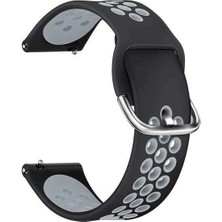  Apsuwa Spovan E2 Uyumlu Kordon Ring Sport Saat Kordonu 22/K10--SIYAH-KOYU Gri