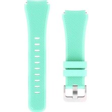 Apsuwa  Apsuwa Spovan E2 Uyumlu Kordon Çizgili Soft Silikon Saat Kordonu 22/lm2--Turkuaz
