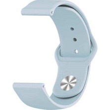  Apsuwa Spovan E2 Uyumlu Kordon Lüx Silikon Saat Kordonu 22/K11--AÇIK Mavi