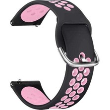  Apsuwa Xiaomi Mi Watch Uyumlu Kordon Ring Sport Saat Kordonu 22/K10--SIYAH-PEMBE