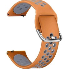  Apsuwa Xiaomi Mi Watch Uyumlu Kordon Ring Sport Saat Kordonu 22/K10--TURKUAZ-KOYU Gri