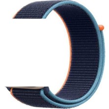 Apsuwa  Apsuwa Xiaomi Mi Watch Uyumlu Kordon Velcro Kumaş Saat Kordonu 22/LM10--MAVI